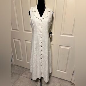 Jones New York White Button-Down Maxi Dress